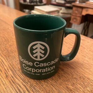 Vintage Boise Cascade Corporation Salt Lake City Green Coffee Cup Mug